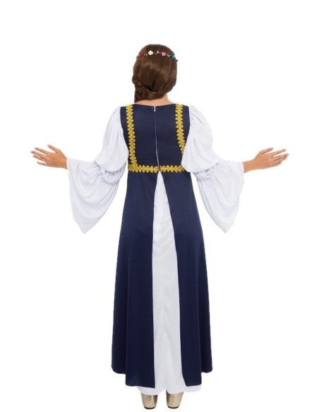 Fantasia de Mulher Medieval Azul Tamanho M Novo | Fantasias para Adultos O Rei do Carnaval